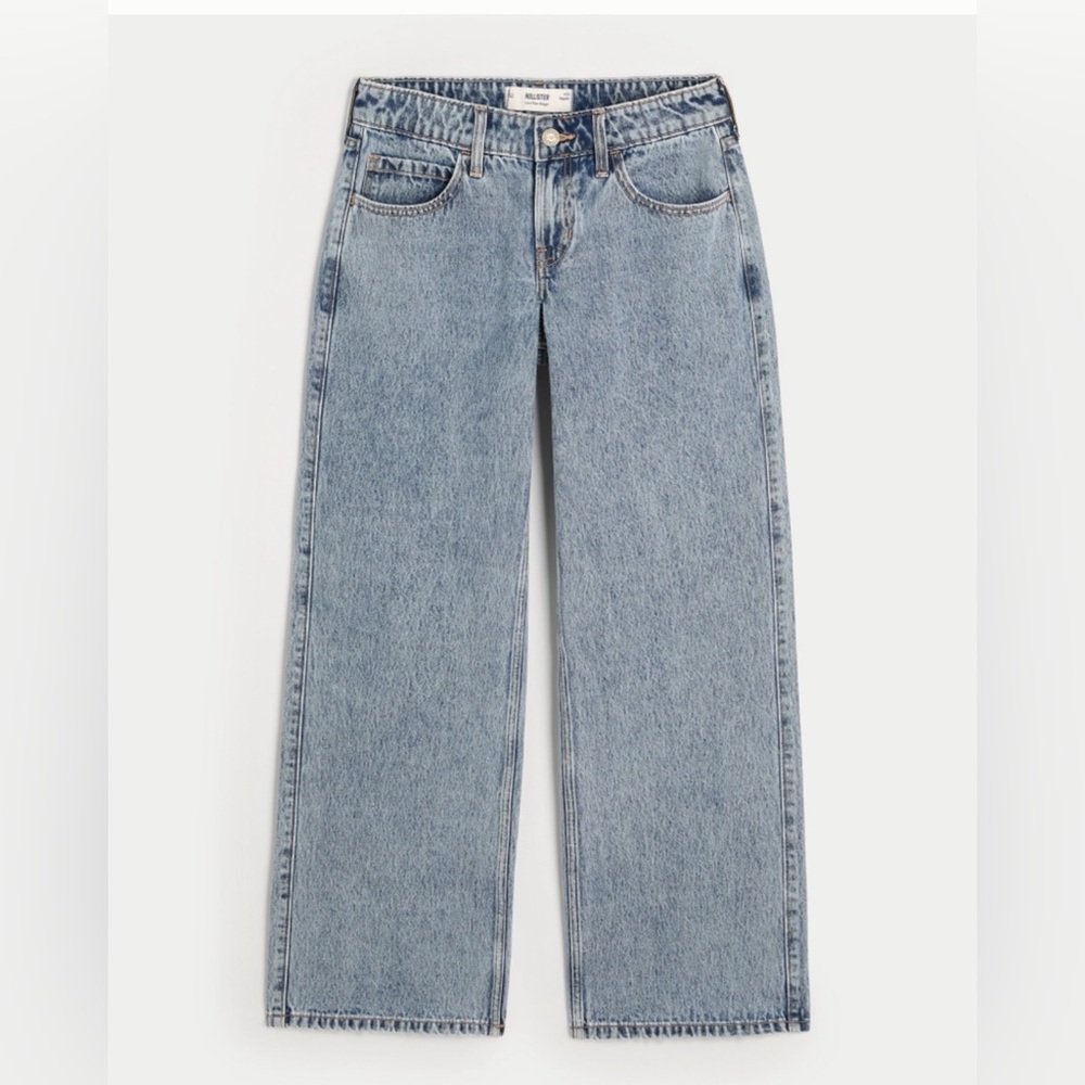 Hollister Low-Rise Baggy y2k Jeans - Blue 25 Short